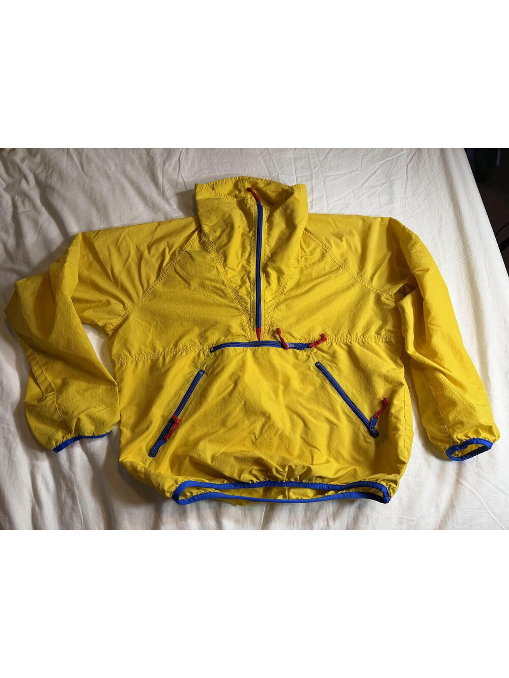 Vintage 90s Sierra Designs Pullover Anorak Windbreaker Jacket Mens L Yellow VGC